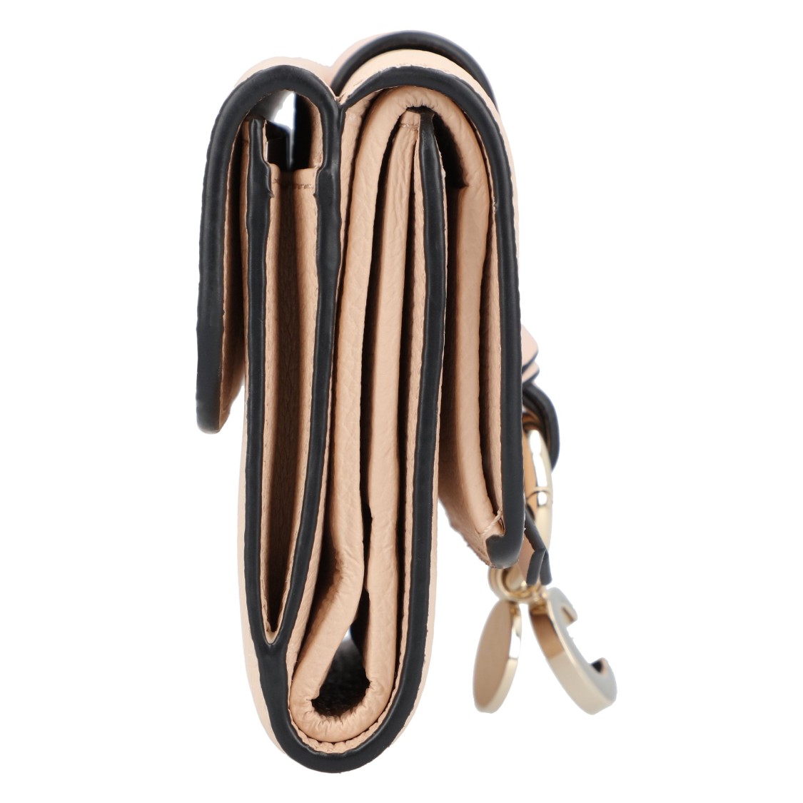 Chloé Tri-fold Wallet Alphabet Beige
