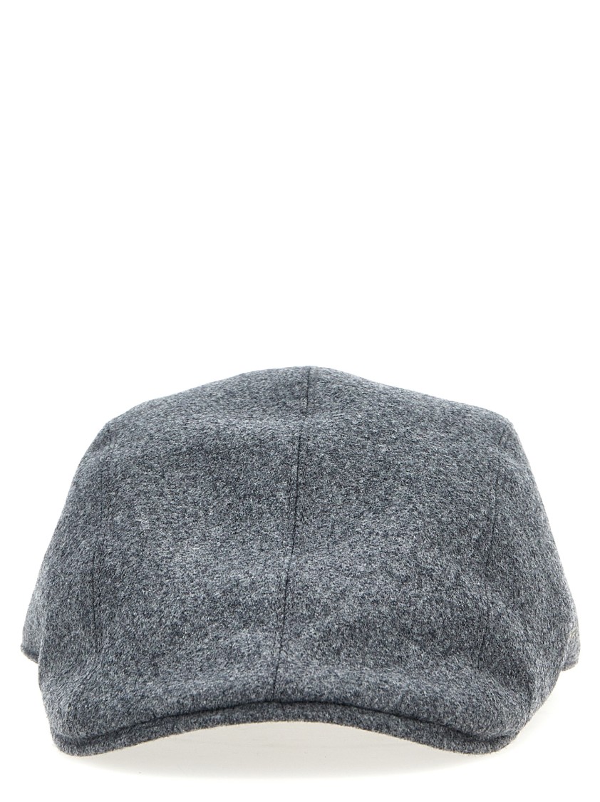Brunello Cucinelli Logo Embroidery Hat In Gray