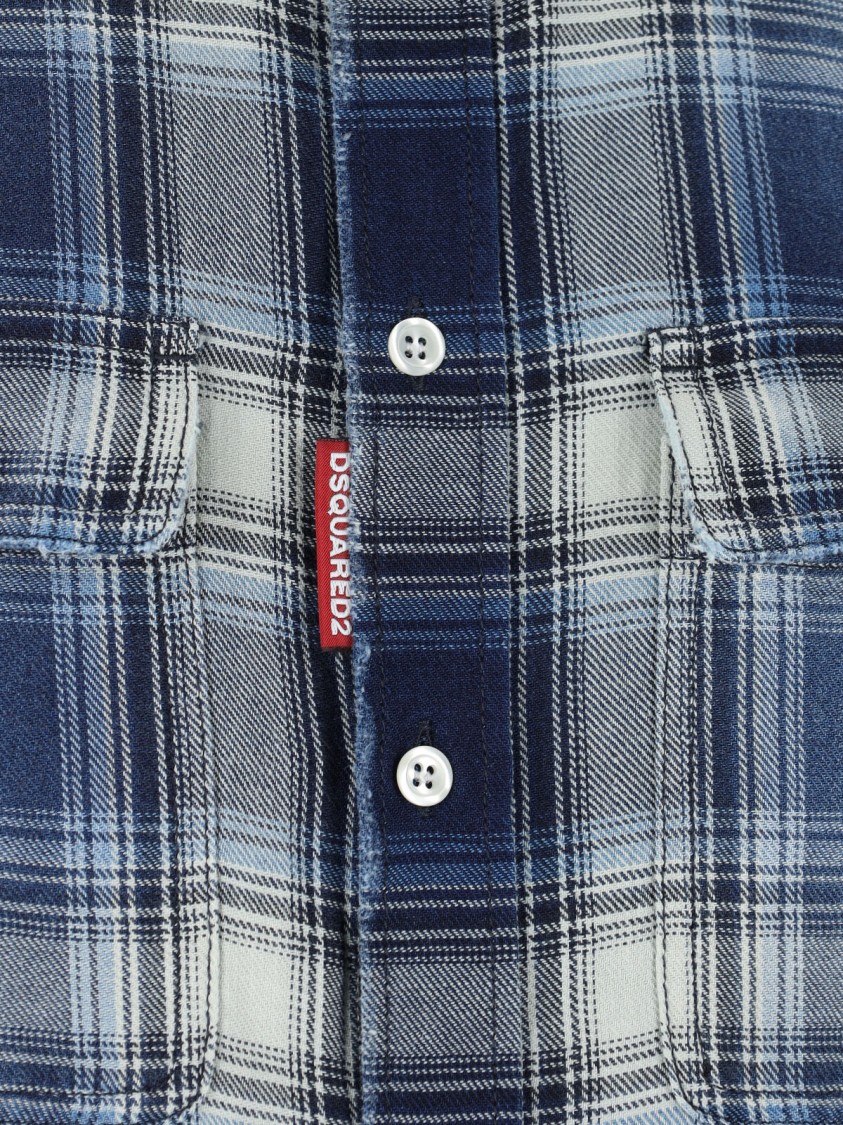 Shop Dsquared2 "d2" Plaid Shirt – Blue