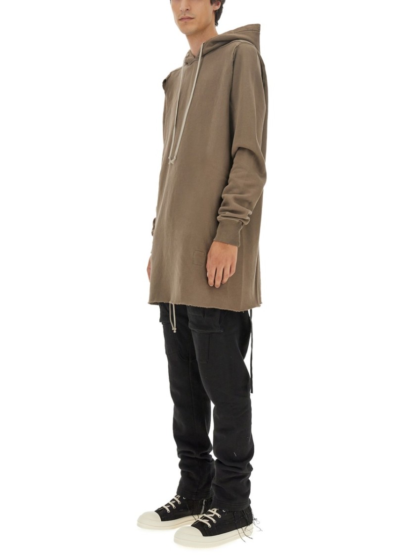 RICK OWENS DRKSHDW DRKSHDW BY RICK OWENS OVERSIZED COTTON HOODIE WITH DRAWSTRING HOOD