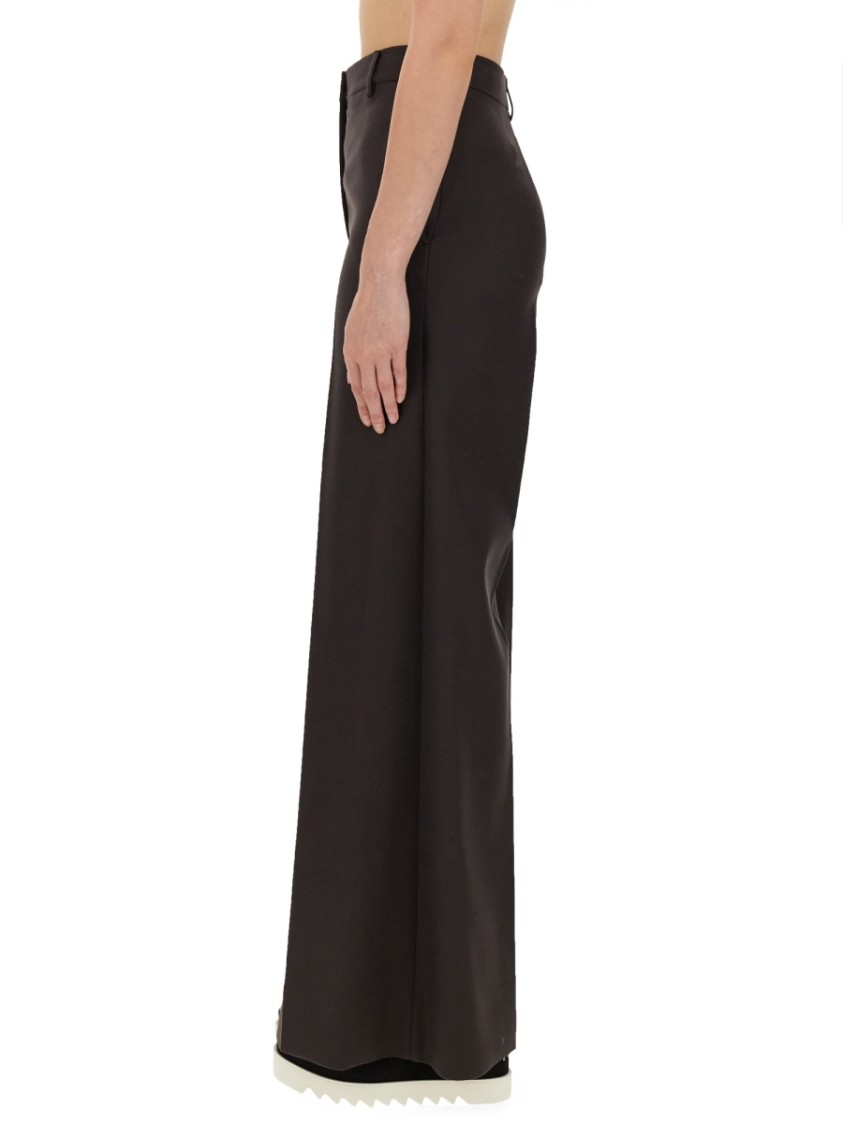 Stella Mccartney Tailored Flared Pants In Wool In Brown