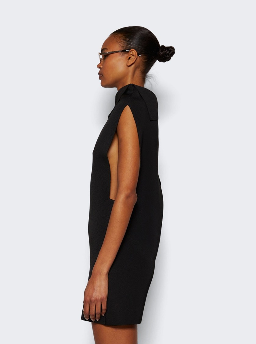Shop Jacquemus La Mini Robe Trapeze Black