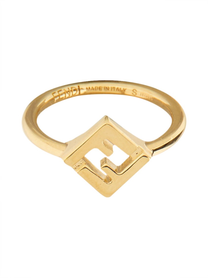 Fendi Geometric Polished Finish Ring