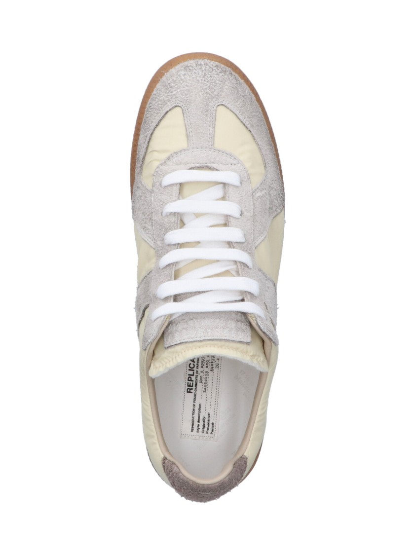 Maison Margiela Sneakers In Beige With Front Lace-up Fastening