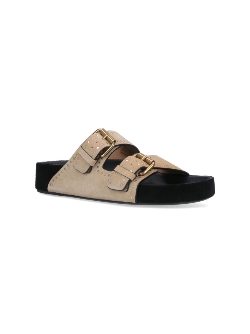 Shop Isabel Marant "lennyo" Sandals – Beige