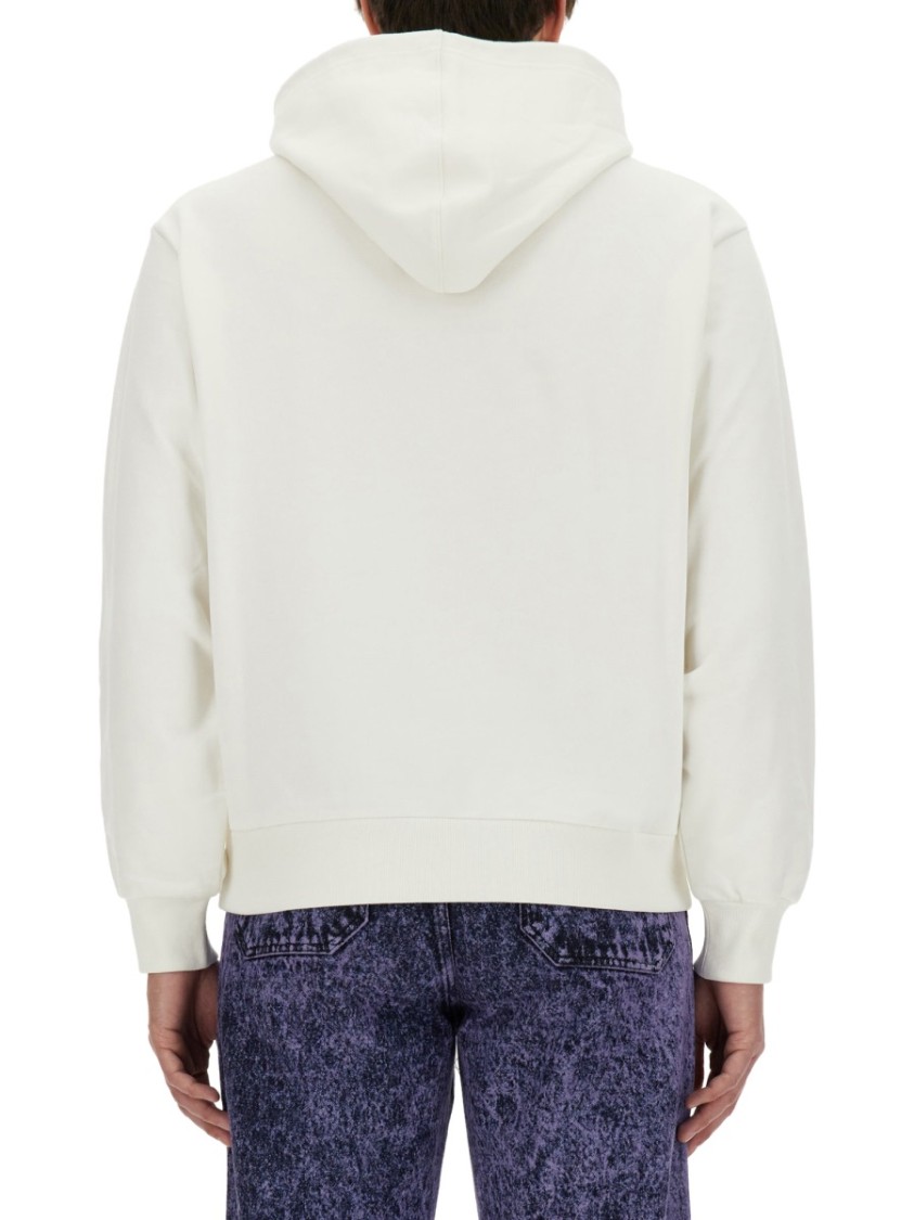 Marni Blue Hoodie With Logo On Chest For Men