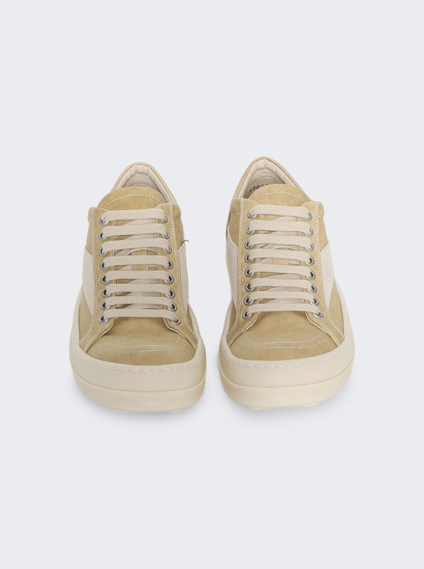 Rick Owens Drkshdw Drkshdw By Rick Owens Denim Vintage Sneakers Parchment And Milk In Neutrals