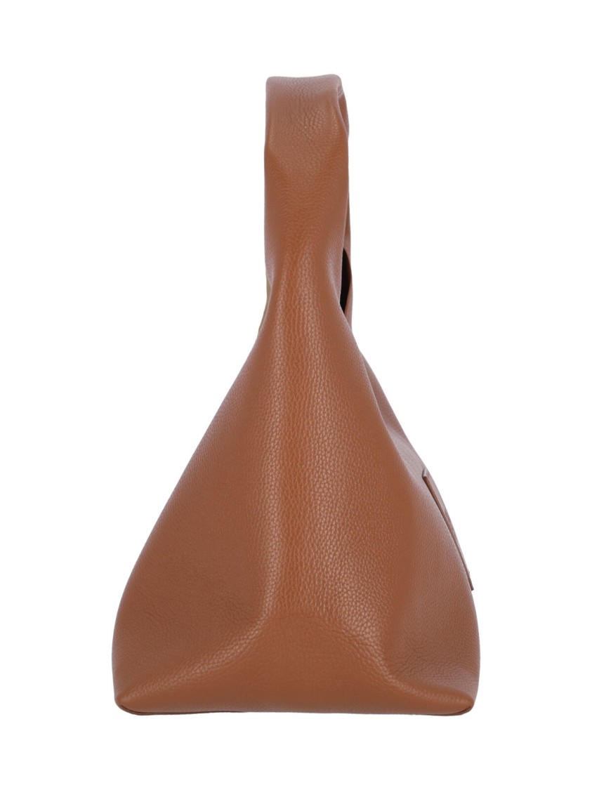 Marc Jacobs Textured Brown Bag With Rounded Silhouette
