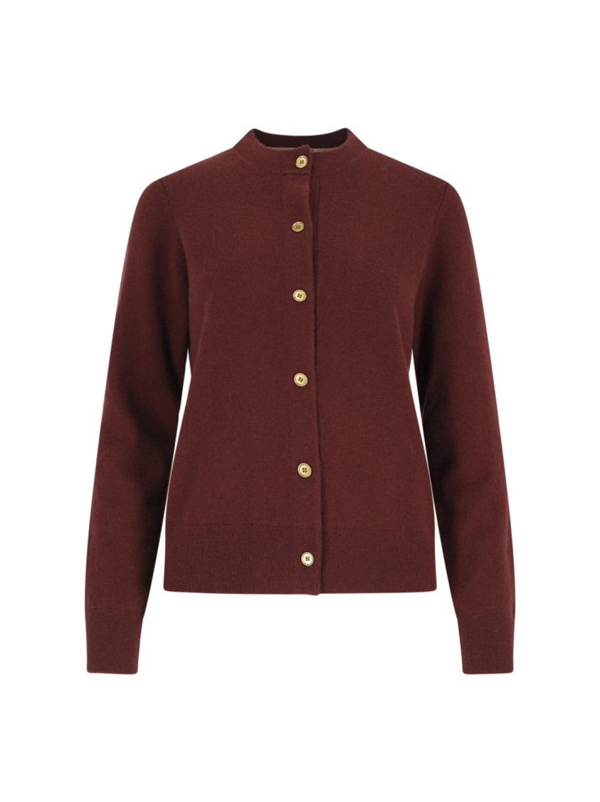 Burberry Ekd Cashmere Cardigan In Red