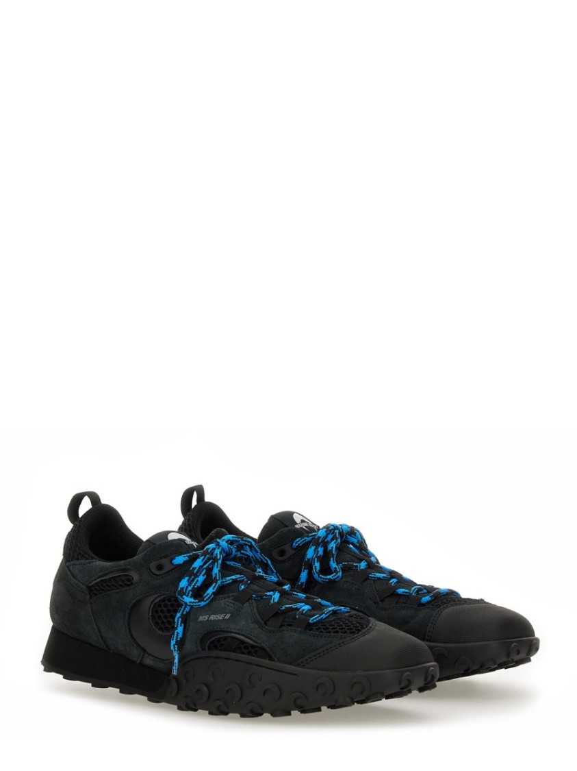 Marine Serre Black Leather Sneakers
