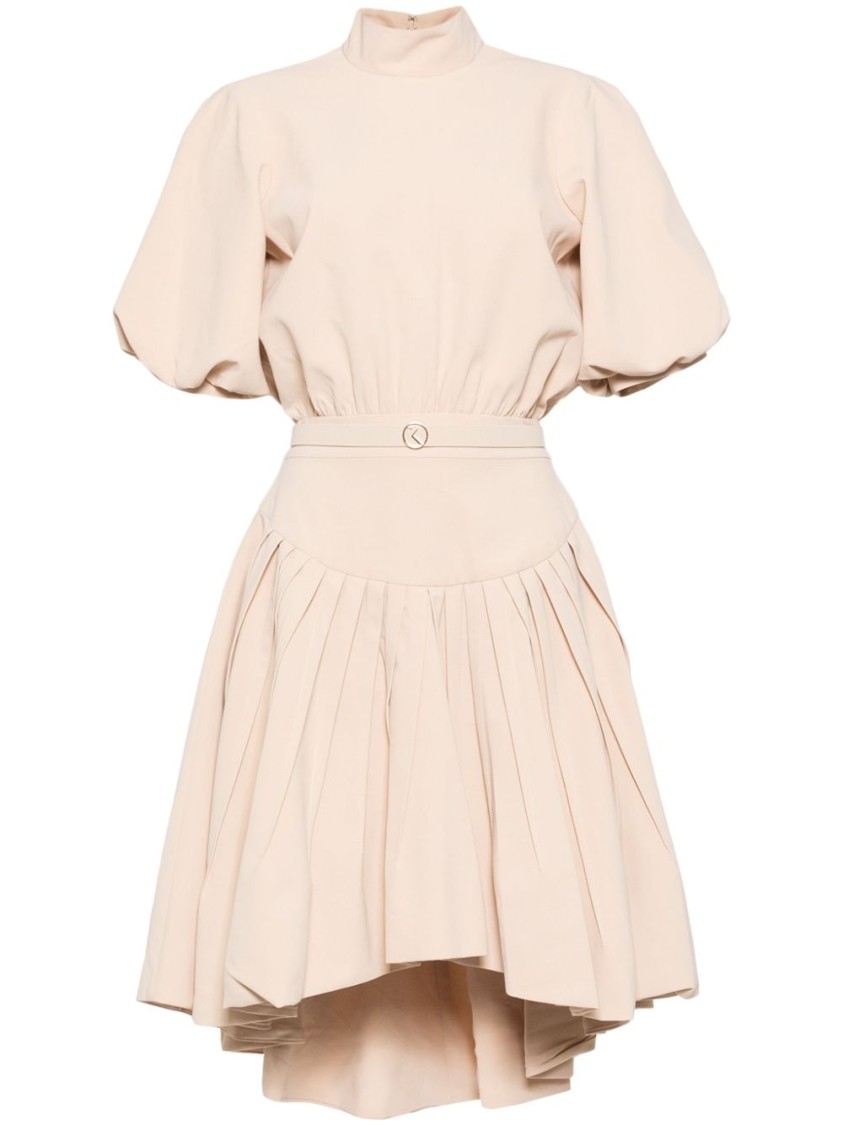 Saiid Kobeisy Jet Black Lace Mini Dress In Neutral