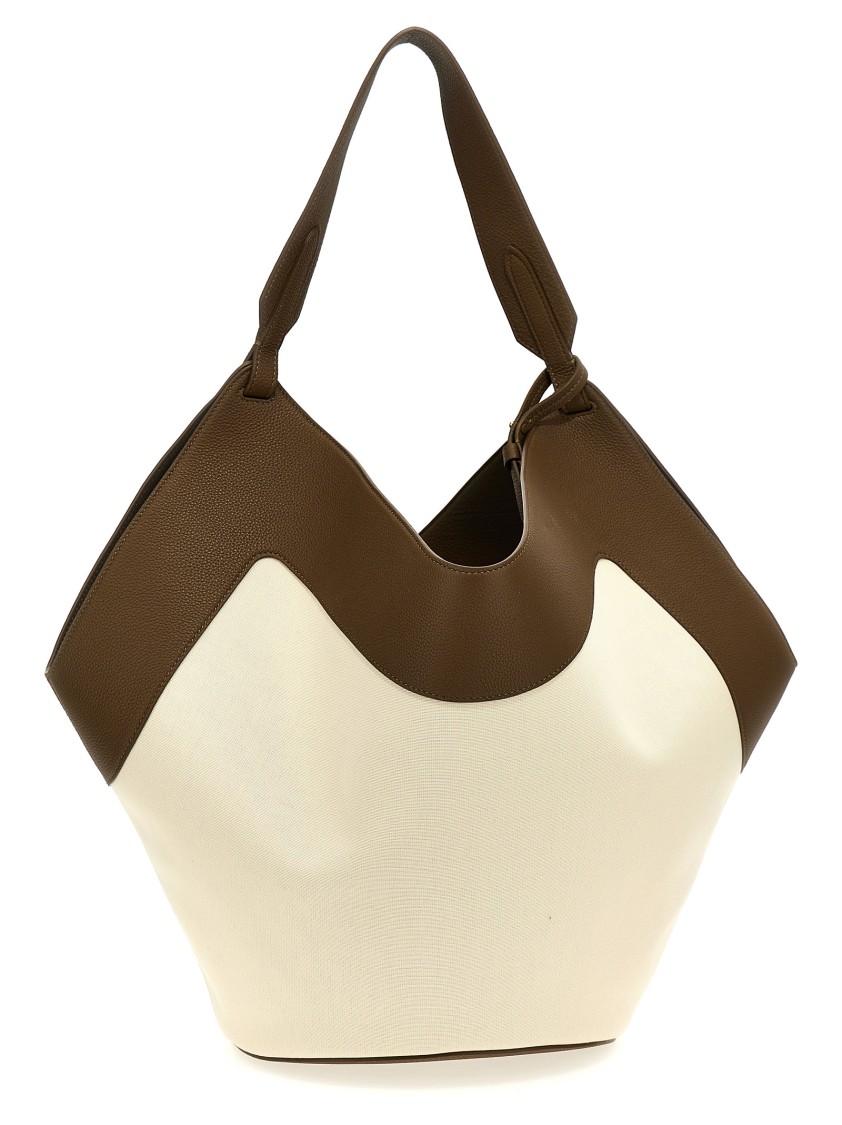 Khaite Medium Lotus Tote Bag In Neutral