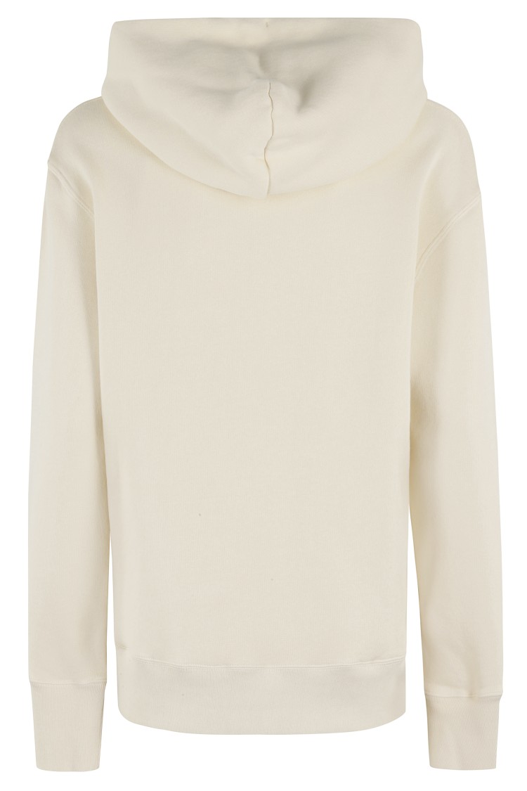 AUTRY AUTRY RELAXED-FIT CREAM HOODIE WITH ADJUSTABLE DRAWSTRING HOOD
