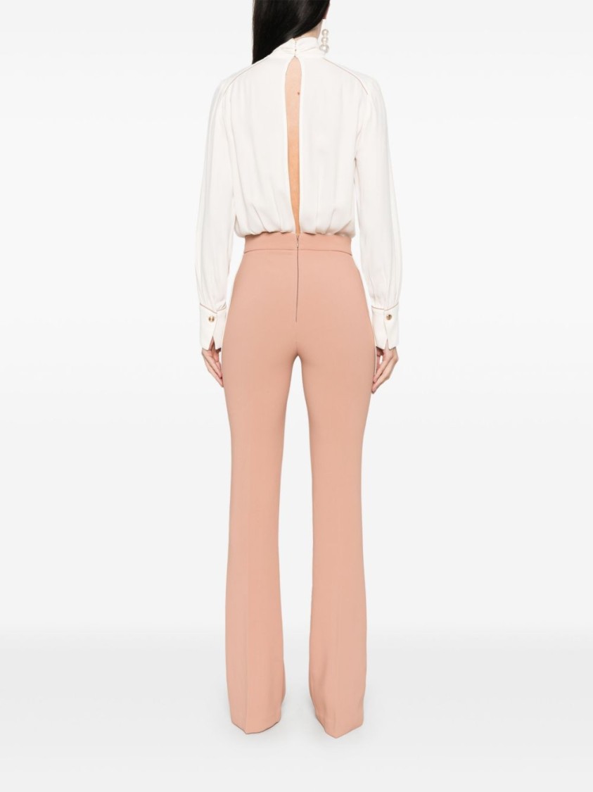 ELISABETTA FRANCHI ELISABETTA FRANCHI TAILORED HIGH-WAIST TROUSERS WITH FLARED LEGS