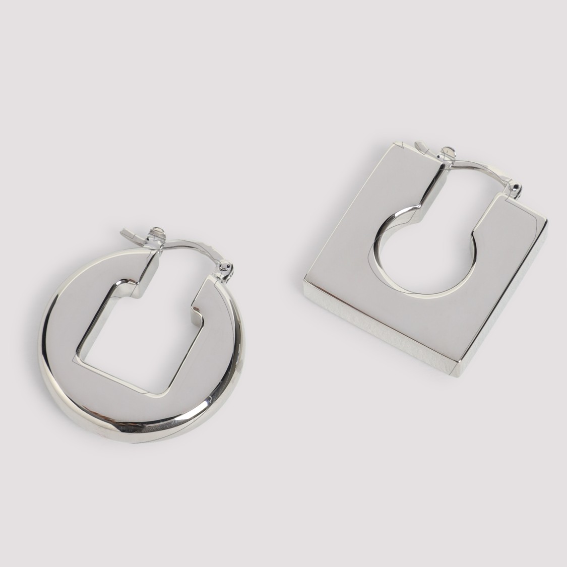 Jacquemus Silver Rond Carre Earrings In Silver