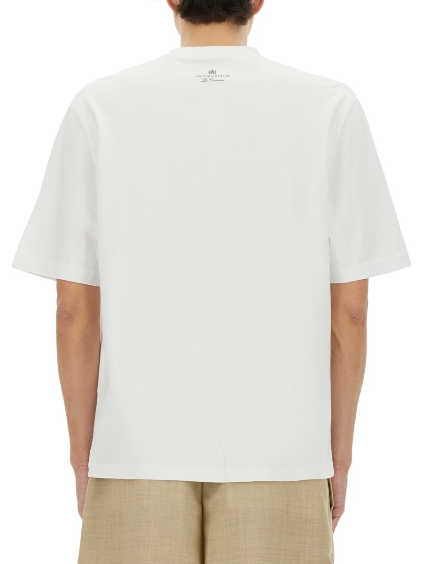 Shop Jacquemus "marine" T-shirt In White