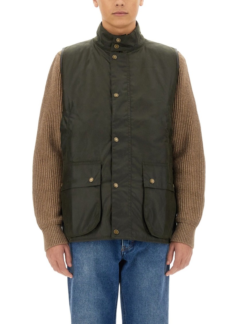 BARBOUR BARACUTA X BARBOUR VESTS WITH LOGO