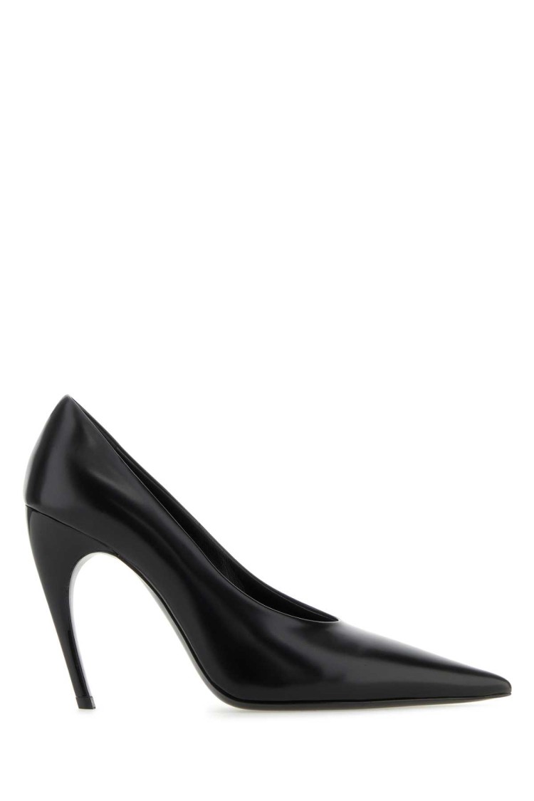 Nensi Dojaka Black Leather Pumps In Black