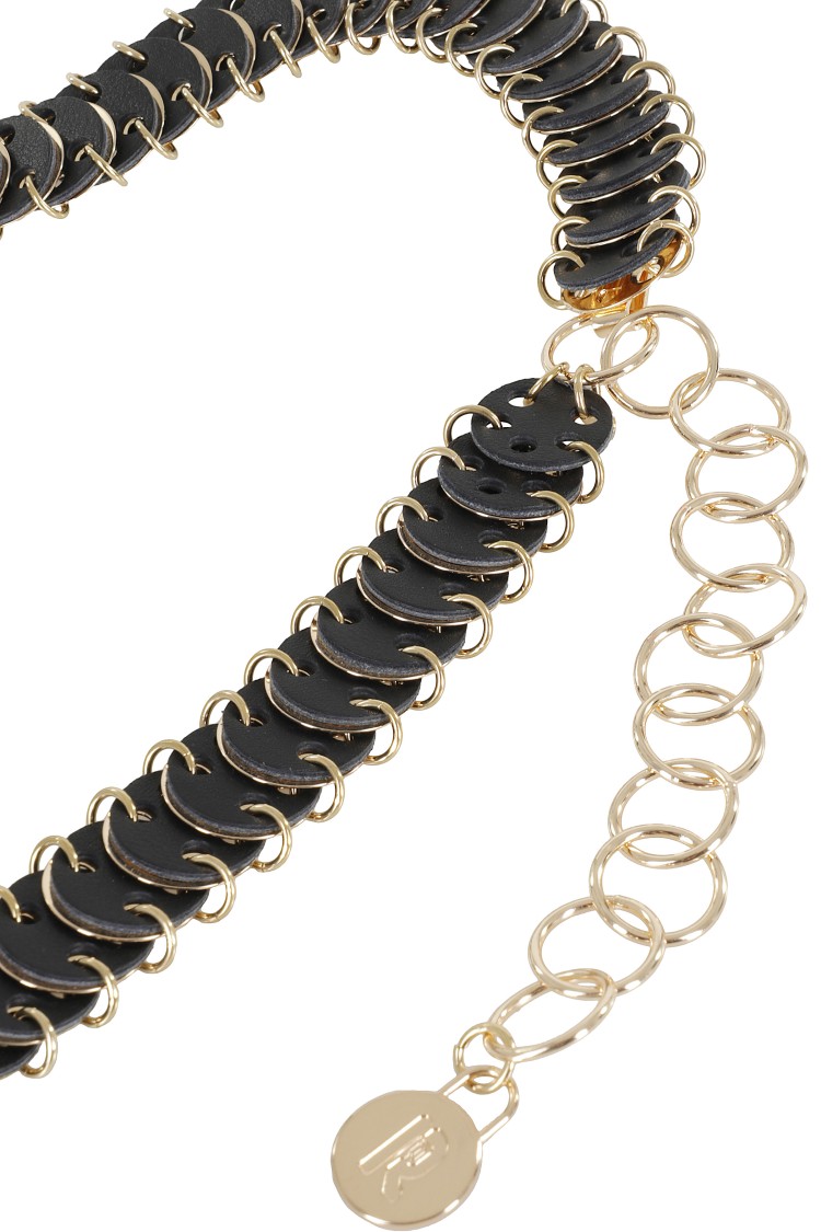 ベルト Rabanne Disco-Inspired Gold Belt Rabanne Disco-Inspired Gold Belt in Black | THE LIST