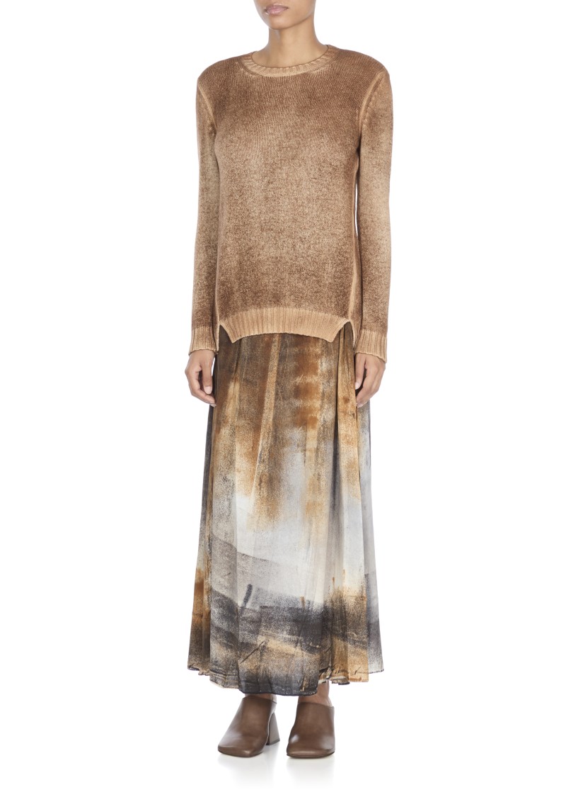 Avant Toi Ribbed-trim Cashmere Sweater In Brown