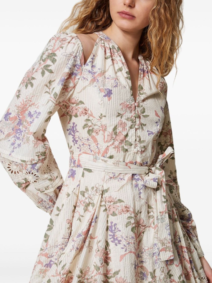 Shop Twinset Twin-set Multicolour Floral Mini Dress