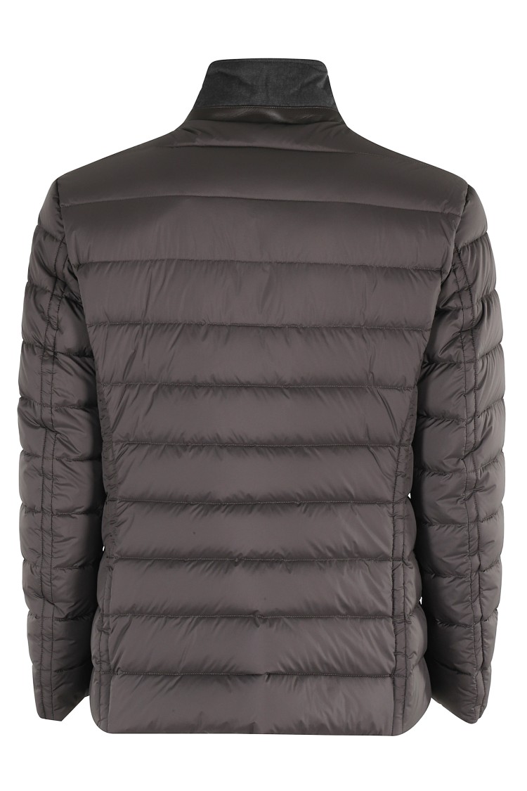 Moorer Zayn Quilted Button-fastening Jacket In Neutral