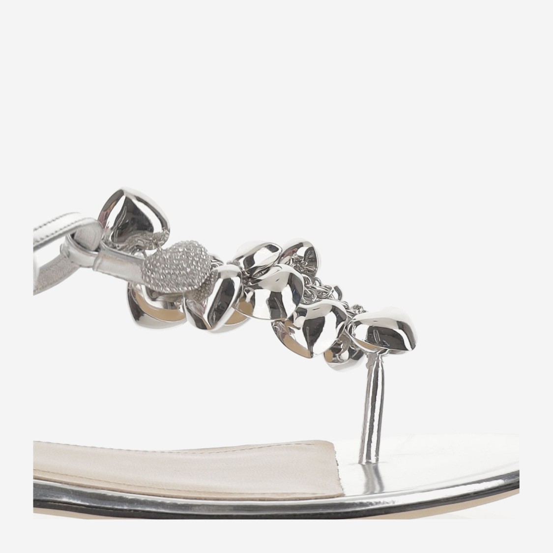 Mach&mach Sandal With Metallic Decoration In Silver