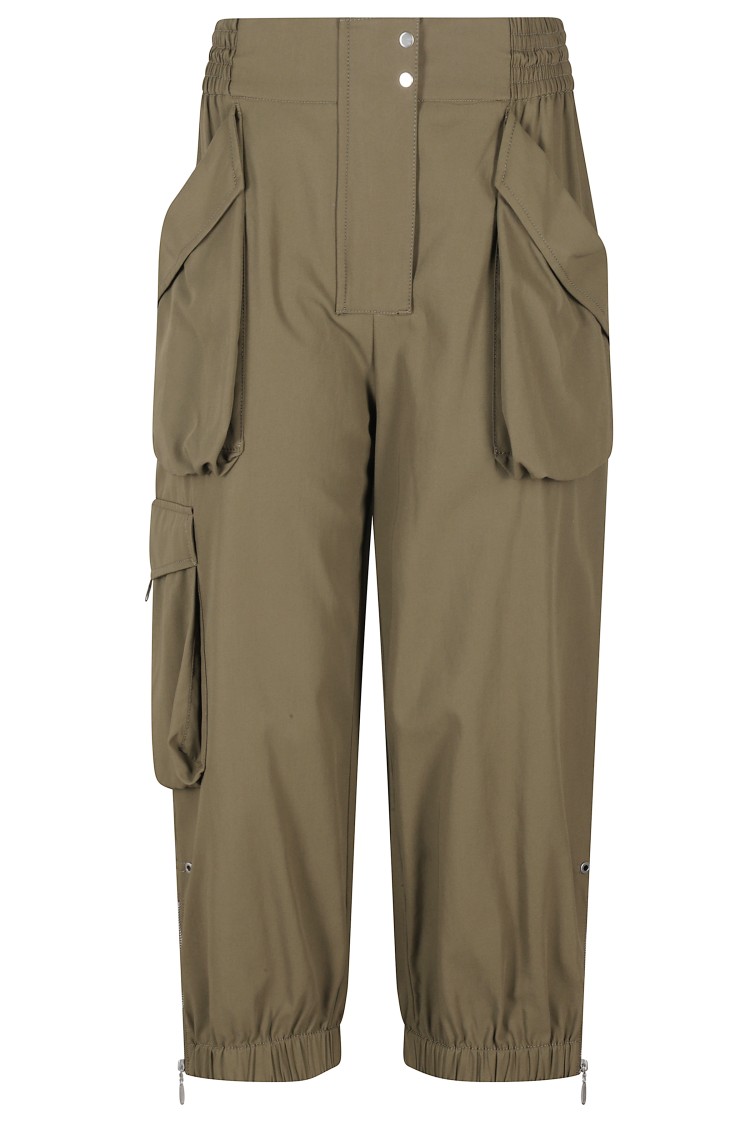 Pinko Fluid Cargo Pants With Relaxed Fit In Brown