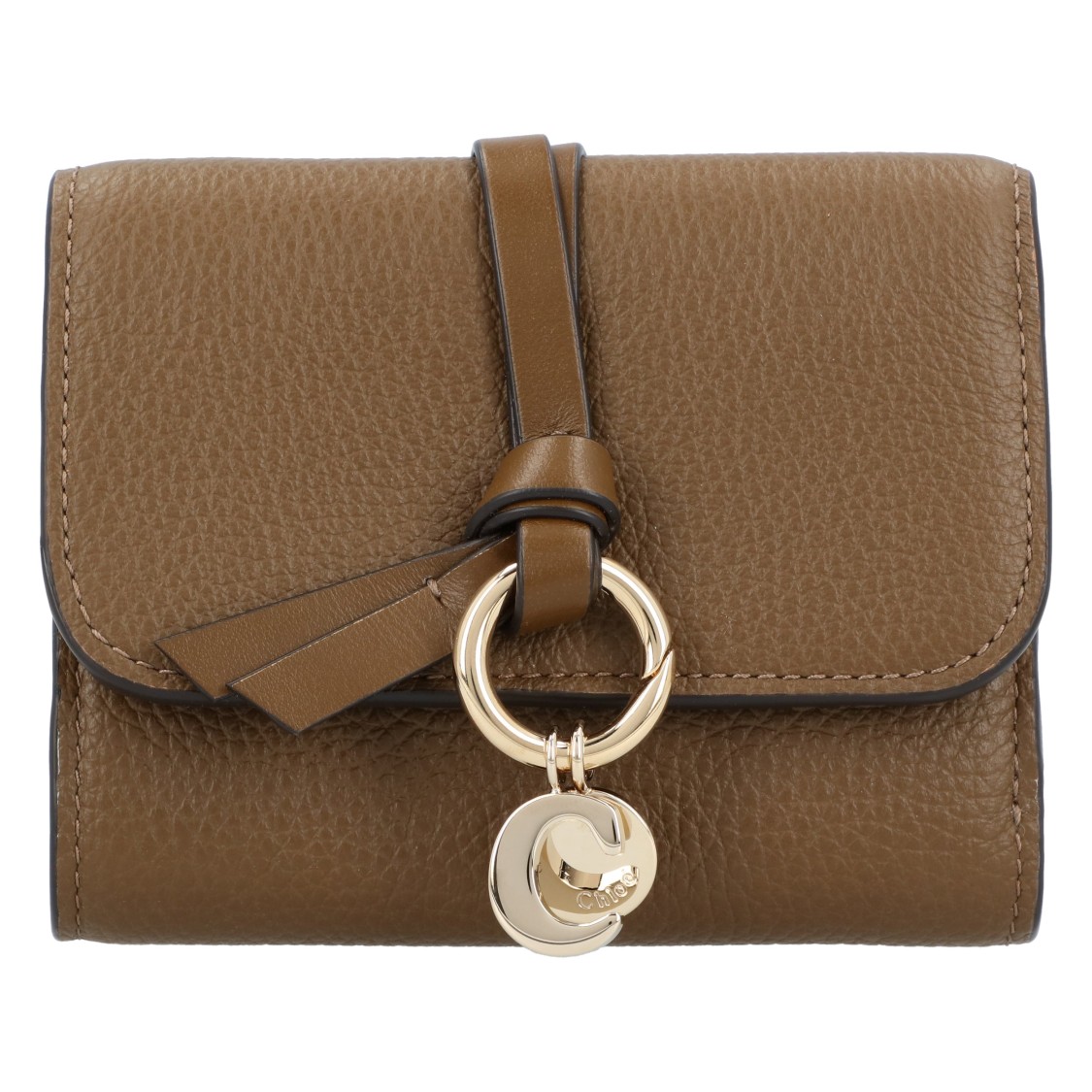 Chloé Alphabet Mini Trifold Wallet In Brown
