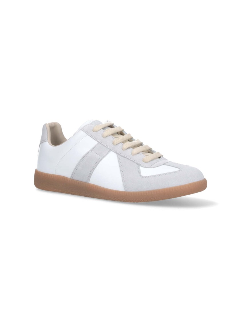 Maison Margiela Replica In Nappa Lilla Sneakers In White