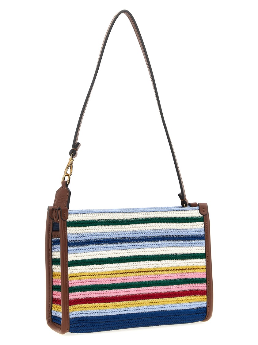 Etro Viscose Pouch With Stripes And Top Handle