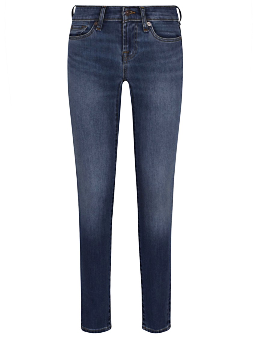 7 For All Mankind Low-rise Slim Fit Jeans In Blue