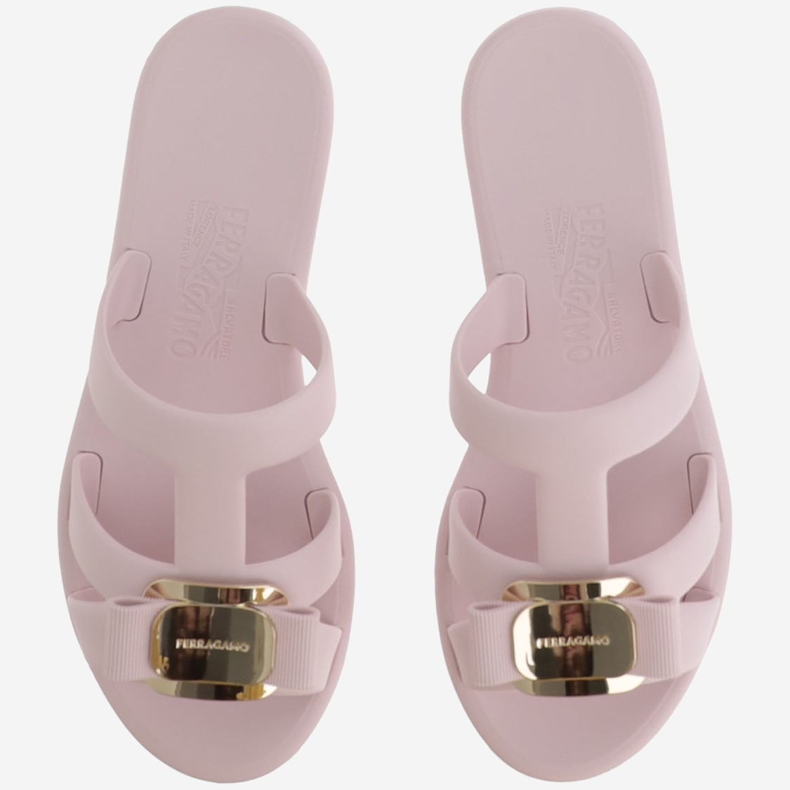 Ferragamo Women's Lilou Rubber Slides In Pink