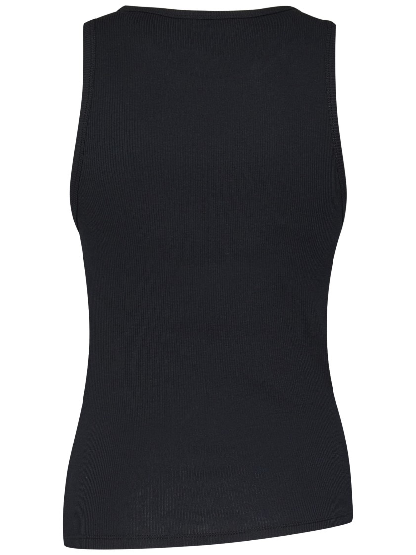 Shop Rabanne Ribbed Tank Top In Black