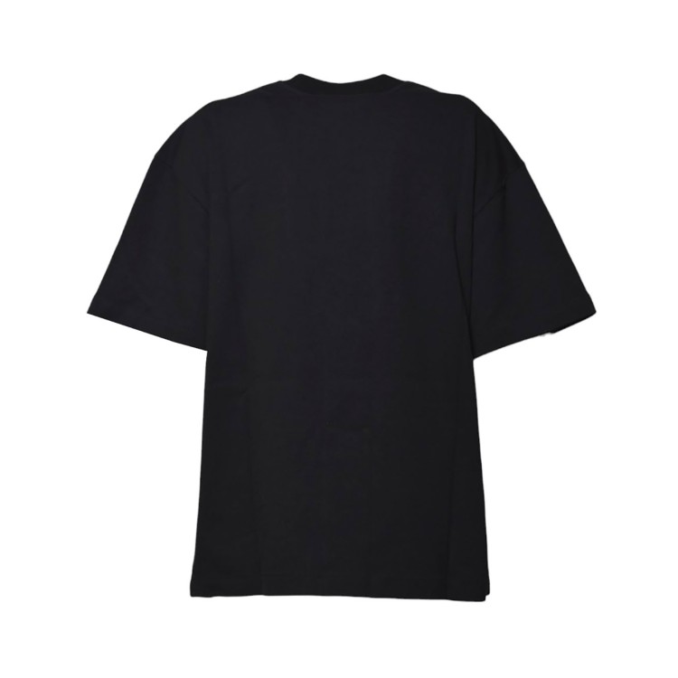 Jil Sander Black Cotton T-Shirt With Tone-On-Tone Logo | THE