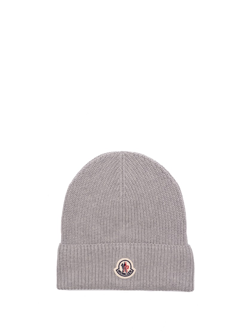 Moncler Classic Ribbed Knit Beanie With Folded Cuff
