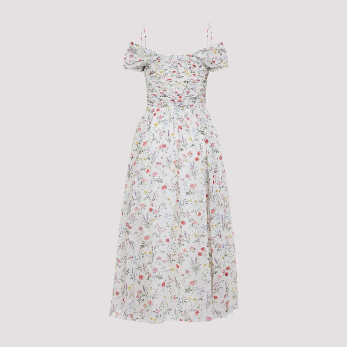 Giambattista Valli Off-shoulder Floral Silk Dress