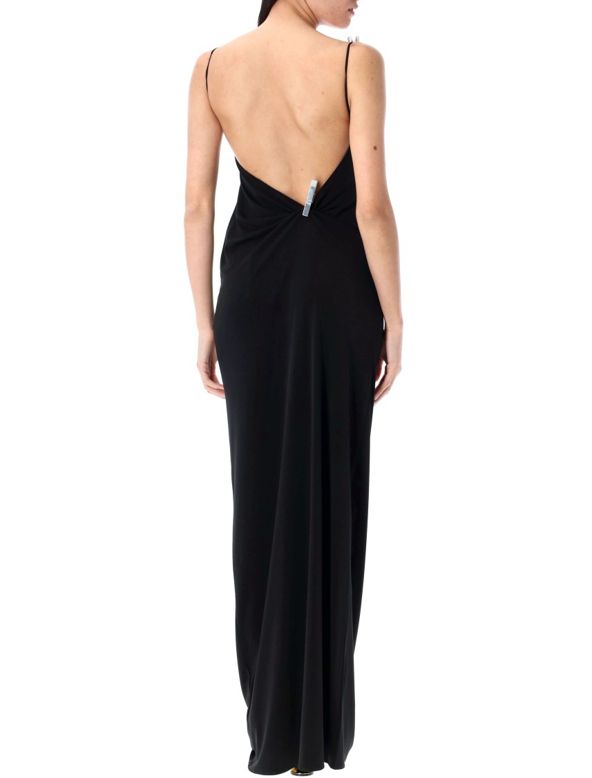 Shop Coperni Washing Clip Gala Dress With Draped Neckline