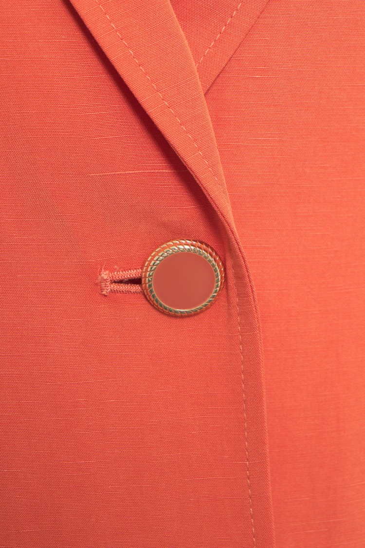 Liu •jo Liu Jo Single-breasted Blazer With Notched Lapels In Orange