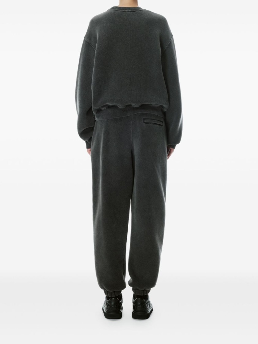Alexander Wang Dropped Shoulder Crew Neck Sweatshirt With Logo Print