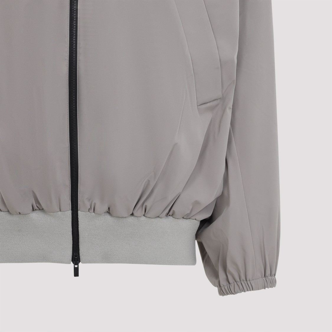 Fear Of God High Neck Track Jacket With Balloon Sleeves In Grey
