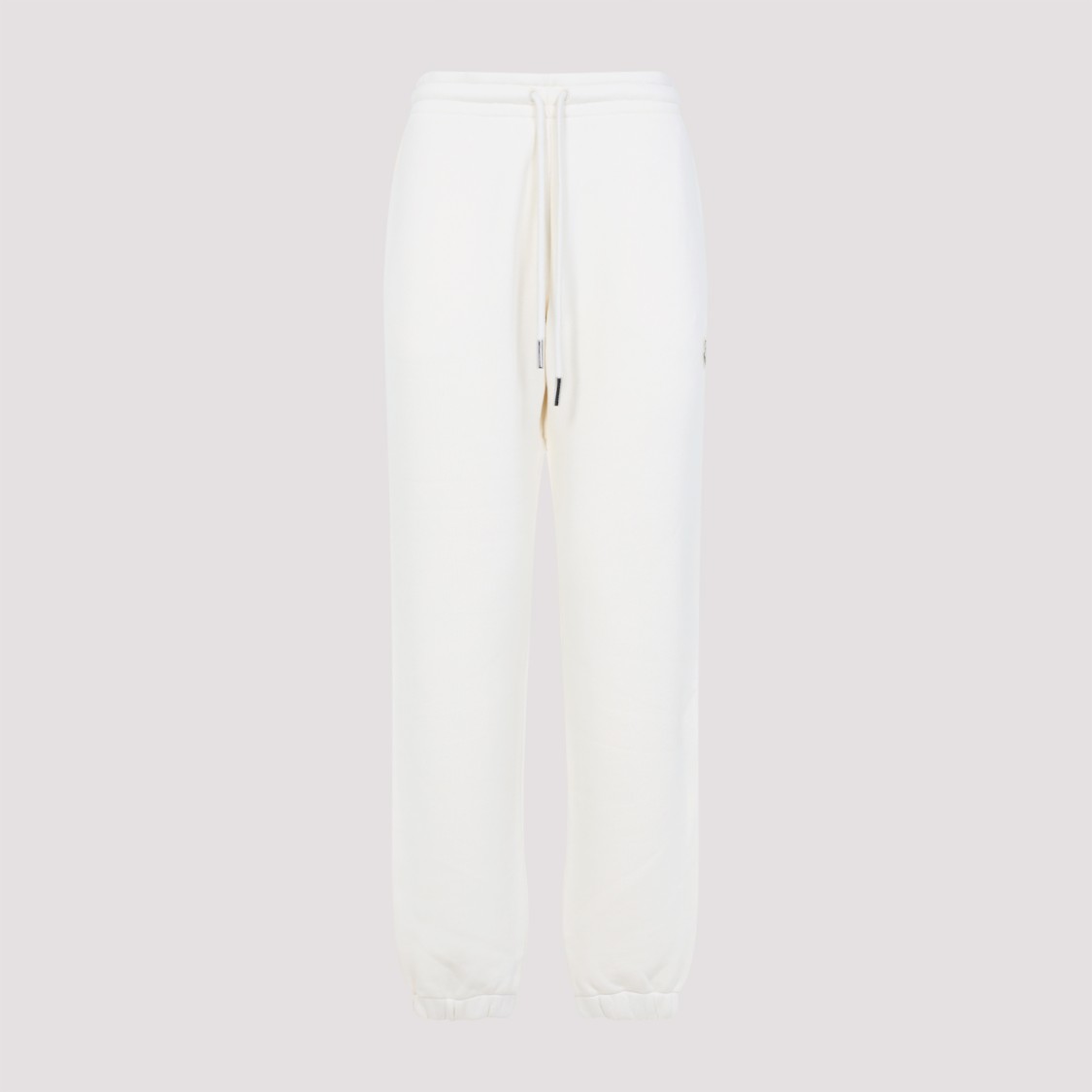 Moncler Relaxed-fit Trousers In Soft Cotton-polyamide Blend In White