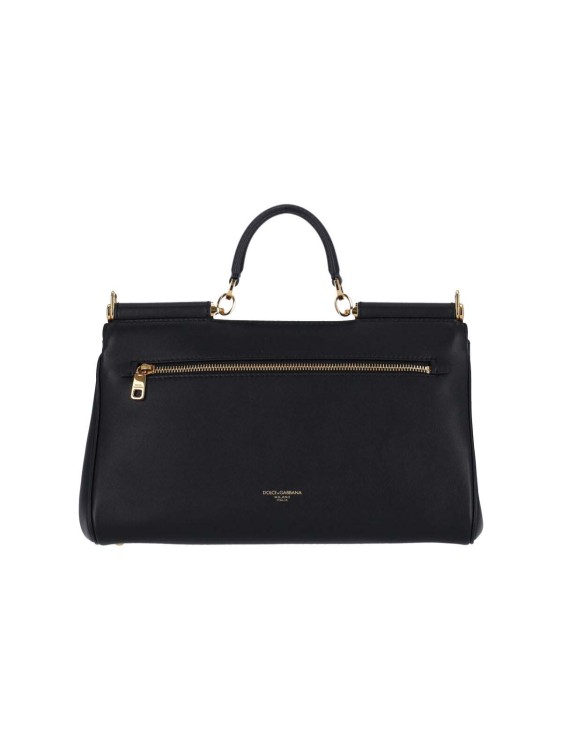 トートバッグ Dolce & Gabbana Structured Black Calfskin Leather Handbag Dolce & Gabbana Structured Black Calfskin Leather Handbag