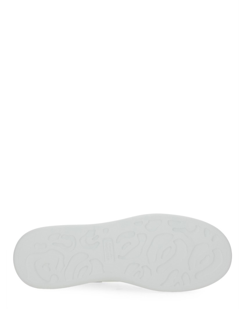 Alexander Mcqueen White Sneakers With Logo Lettering On The Rear And Oversize Rubber Sole In Leather In White