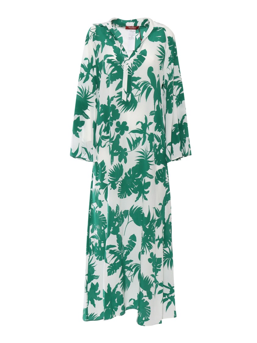 Max Mara Studio Livrea Printed Silk Dress