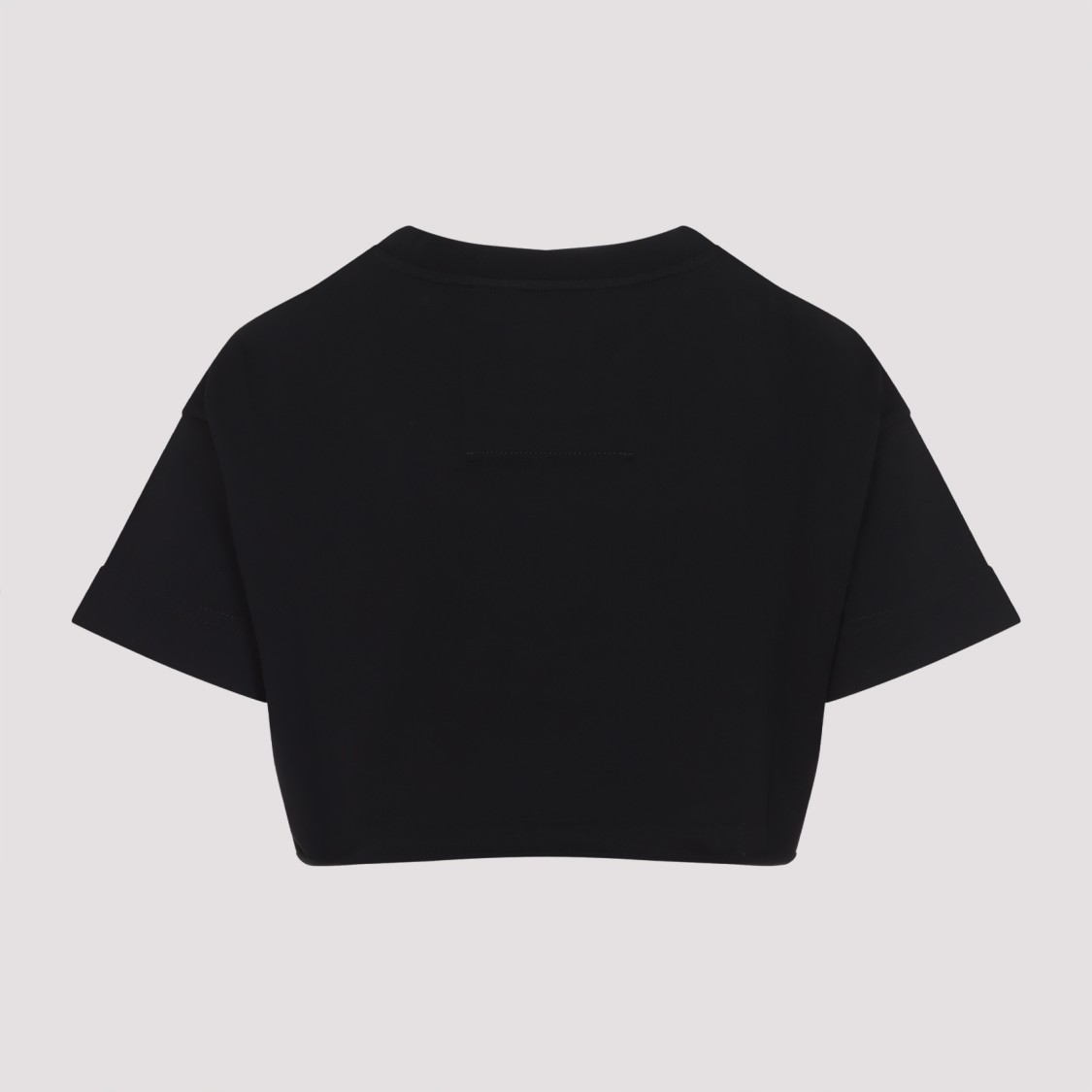 Givenchy Signature Logo Cropped T-shirt In Black