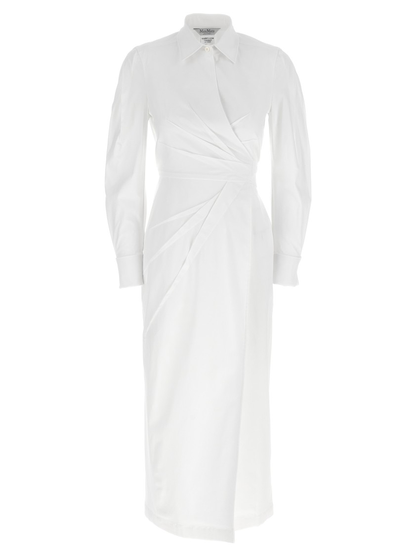 Max Mara Wrap Design Dress Buttoned Cuffs