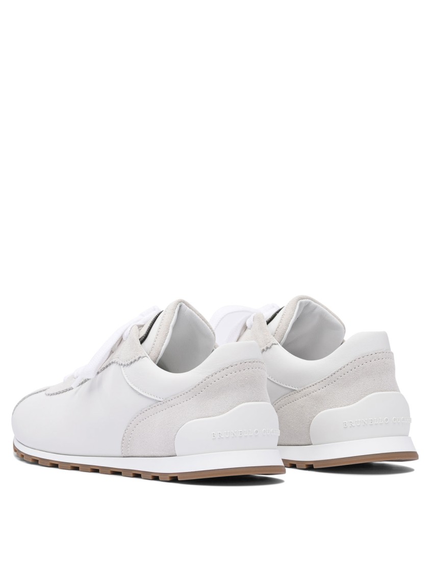Brunello Cucinelli Slip-on Sneakers With Smooth Leather In White