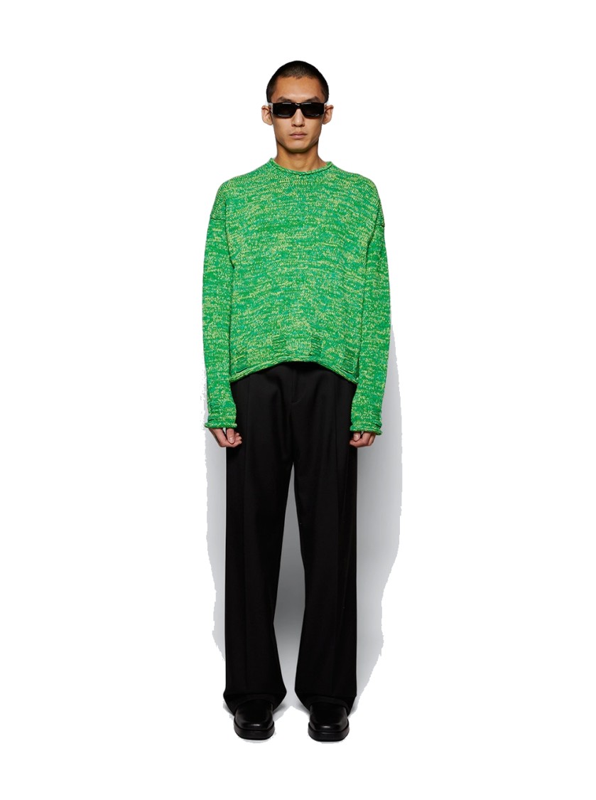 Jw Anderson J. W. Anderson Space Dye Sweater Apple In Green