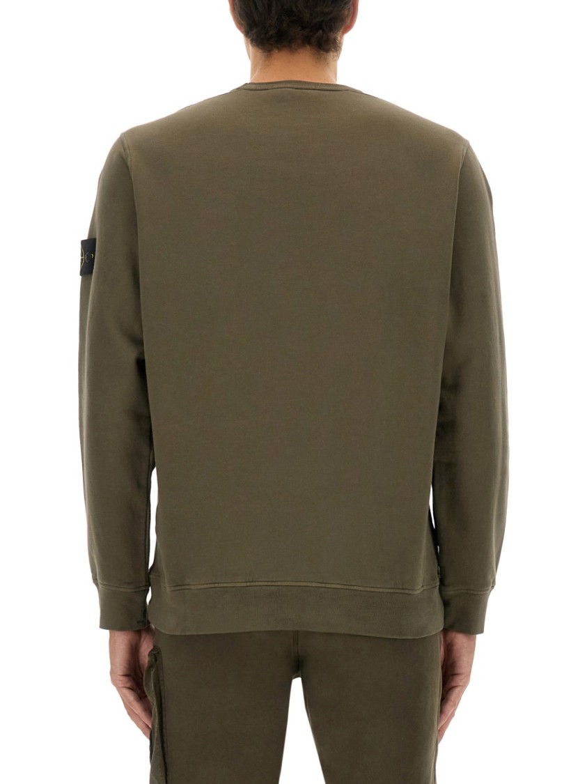 パーカー・フーディ Stone  Minimalist Organic Cotton Sweatshirt With Logo Stone Island Minimalist Organic Cotton Sweatshirt With Logo